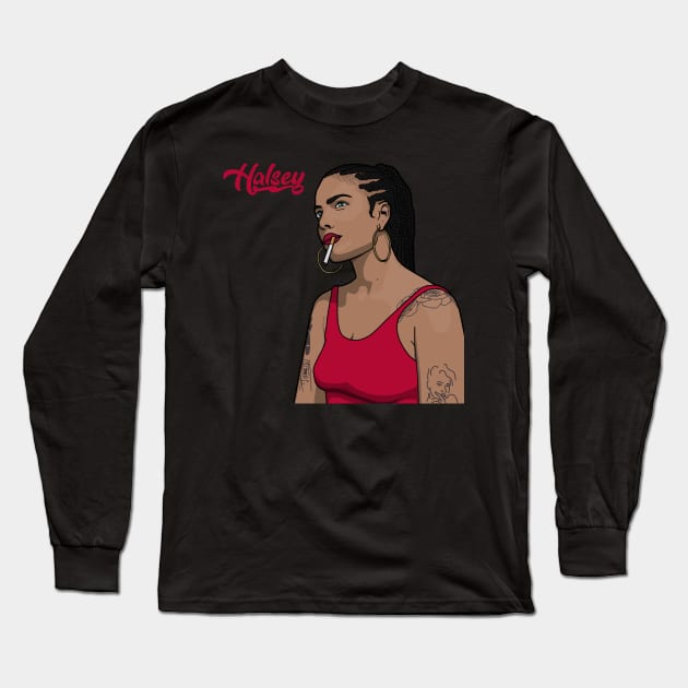 Halsey Long Sleeve T-Shirt by Riki Prosper